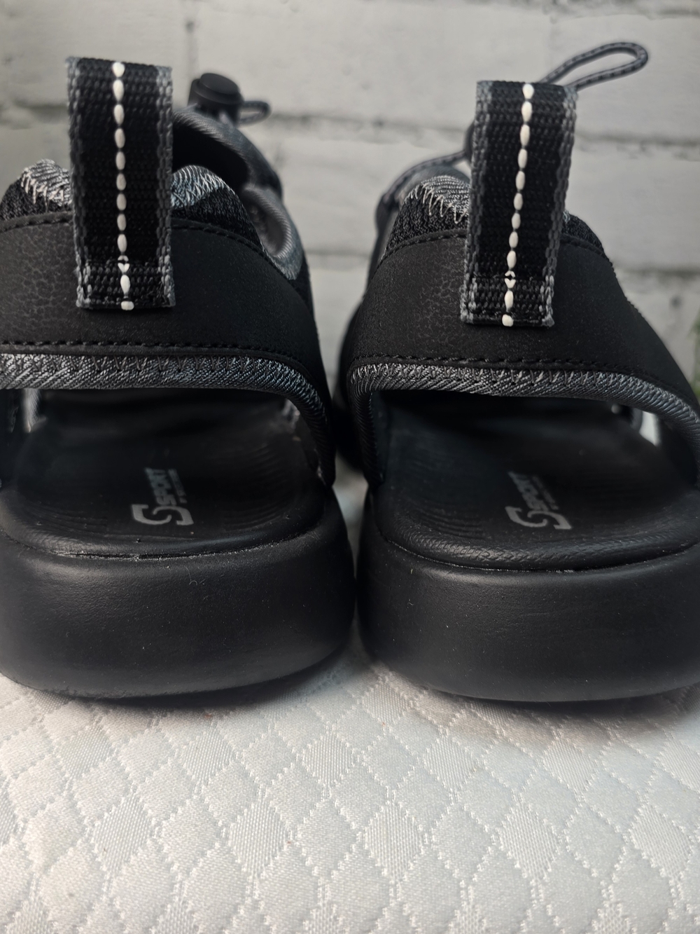 S SPORT BY SKECHERS MIZZA CLOSED TOE HIKING SANDALS BLACK MENS 11 EUC - Picture 6 of 8